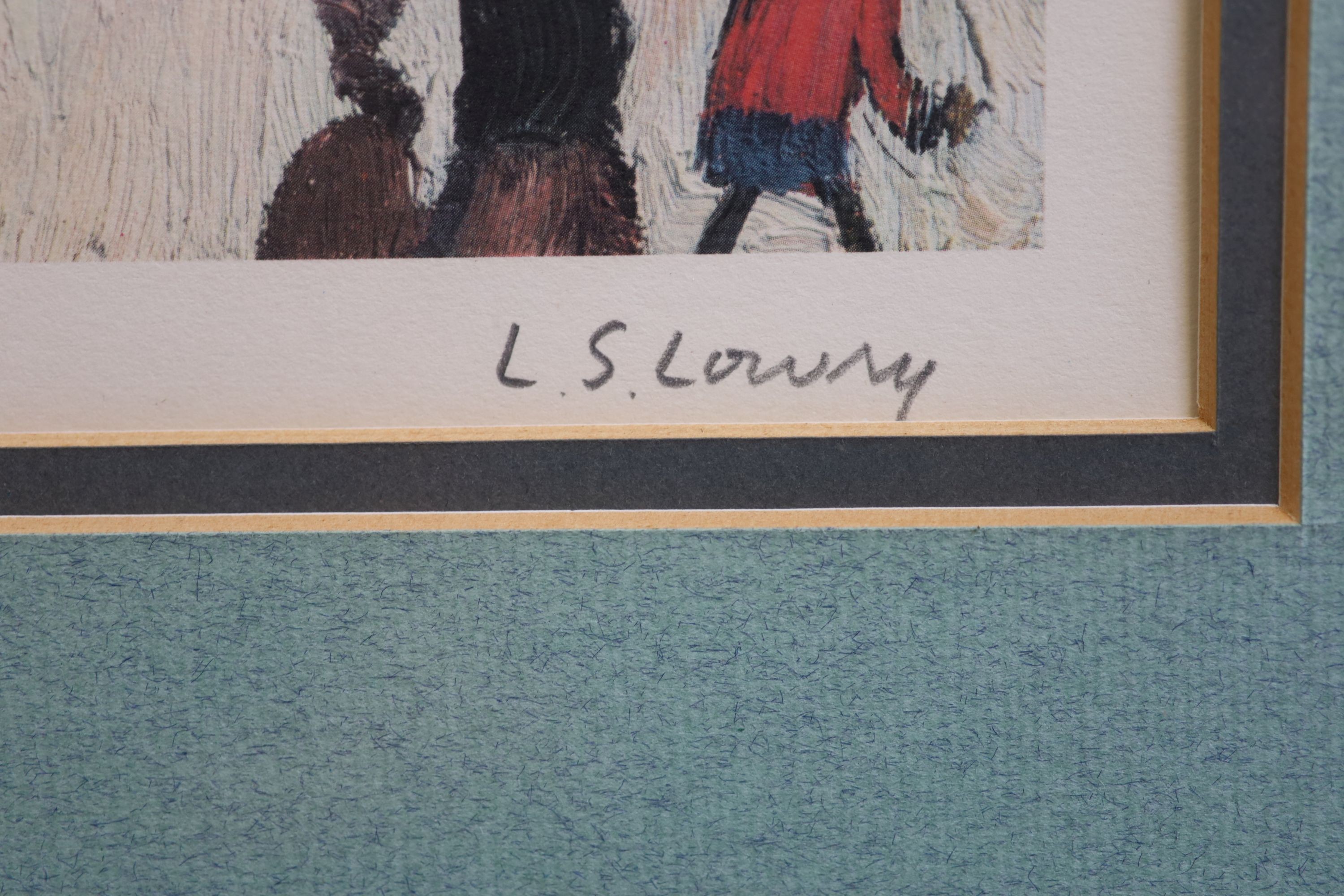 Laurence Stephen Lowry (1887-1976), 'Street Scene near a factory', lithograph, 25 x 20cm.